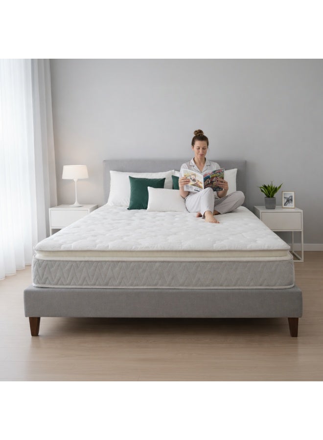 ريكسال هوم مرتبة Euro Seren بارتفاع 20 سم مع Pillow Top ونظام زنبركات الجيب، تخفيف الضغط وعزل الحركة، دعم طبي متوسط الصلابة لنوم صحي – مقاس كاليفورنيا كوين 160 × 200 سم - Image 4